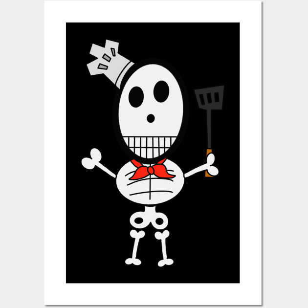 Cute skeletons doodle style Wall Art by Sumet